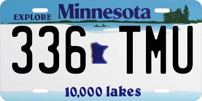 MN license plate 336TMU