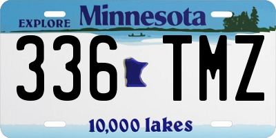 MN license plate 336TMZ