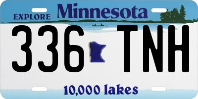 MN license plate 336TNH