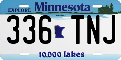 MN license plate 336TNJ
