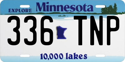 MN license plate 336TNP