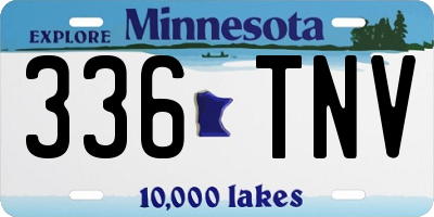 MN license plate 336TNV