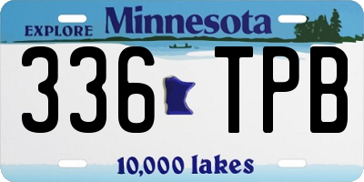 MN license plate 336TPB