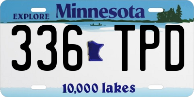 MN license plate 336TPD