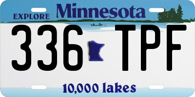 MN license plate 336TPF