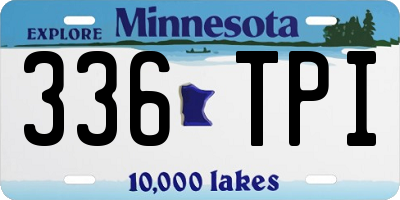 MN license plate 336TPI