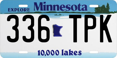 MN license plate 336TPK