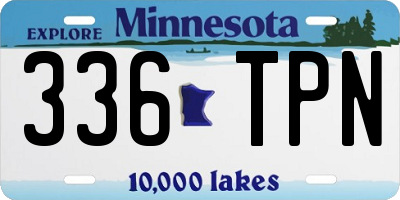 MN license plate 336TPN
