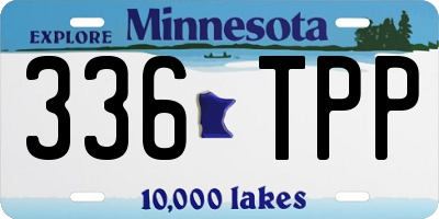 MN license plate 336TPP