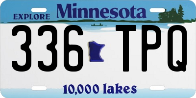 MN license plate 336TPQ