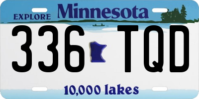 MN license plate 336TQD