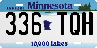 MN license plate 336TQH
