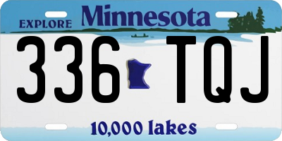 MN license plate 336TQJ