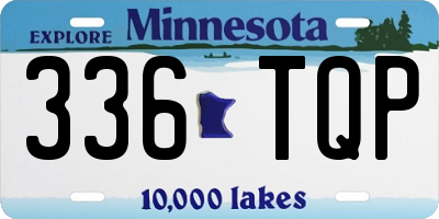 MN license plate 336TQP