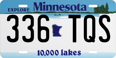 MN license plate 336TQS