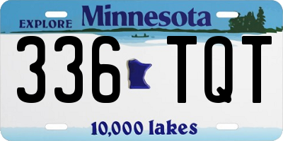 MN license plate 336TQT