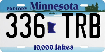 MN license plate 336TRB