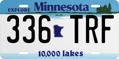 MN license plate 336TRF