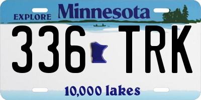MN license plate 336TRK
