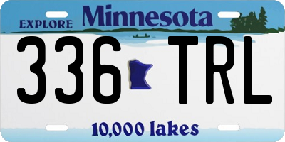 MN license plate 336TRL