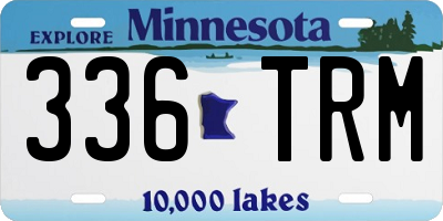 MN license plate 336TRM