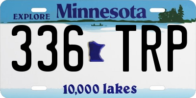 MN license plate 336TRP