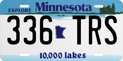 MN license plate 336TRS