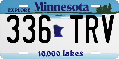 MN license plate 336TRV