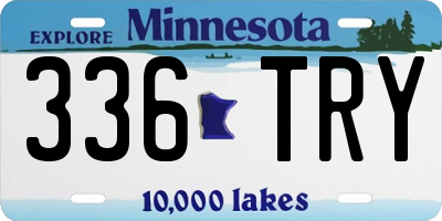 MN license plate 336TRY