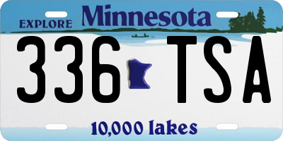 MN license plate 336TSA
