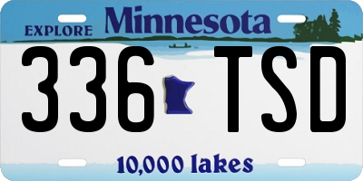 MN license plate 336TSD