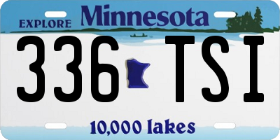 MN license plate 336TSI