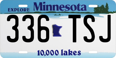 MN license plate 336TSJ