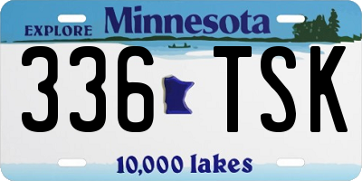 MN license plate 336TSK