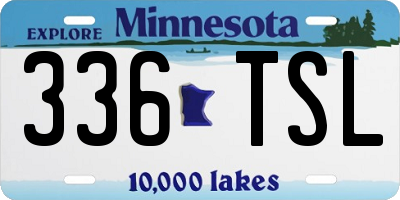 MN license plate 336TSL