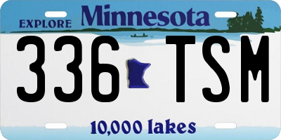 MN license plate 336TSM
