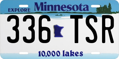 MN license plate 336TSR