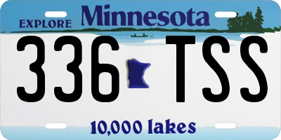 MN license plate 336TSS