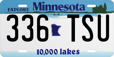 MN license plate 336TSU