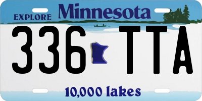 MN license plate 336TTA