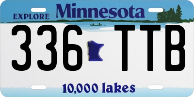 MN license plate 336TTB