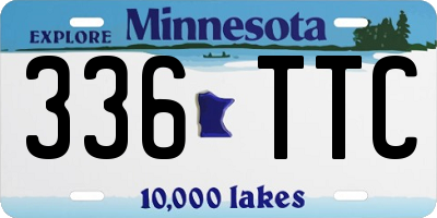 MN license plate 336TTC