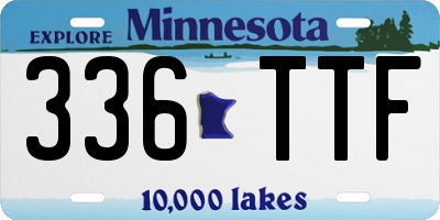 MN license plate 336TTF