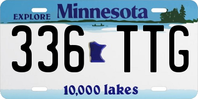 MN license plate 336TTG