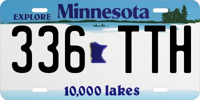 MN license plate 336TTH