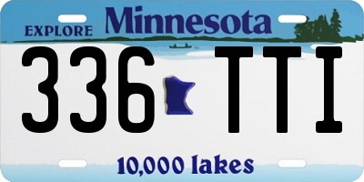 MN license plate 336TTI