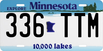 MN license plate 336TTM