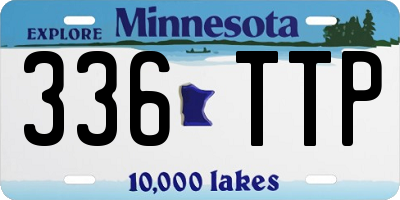 MN license plate 336TTP