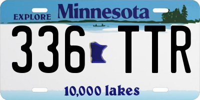 MN license plate 336TTR