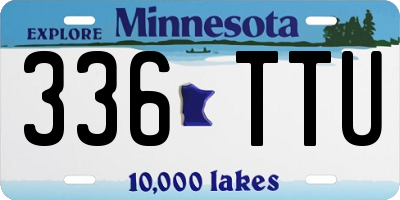 MN license plate 336TTU
